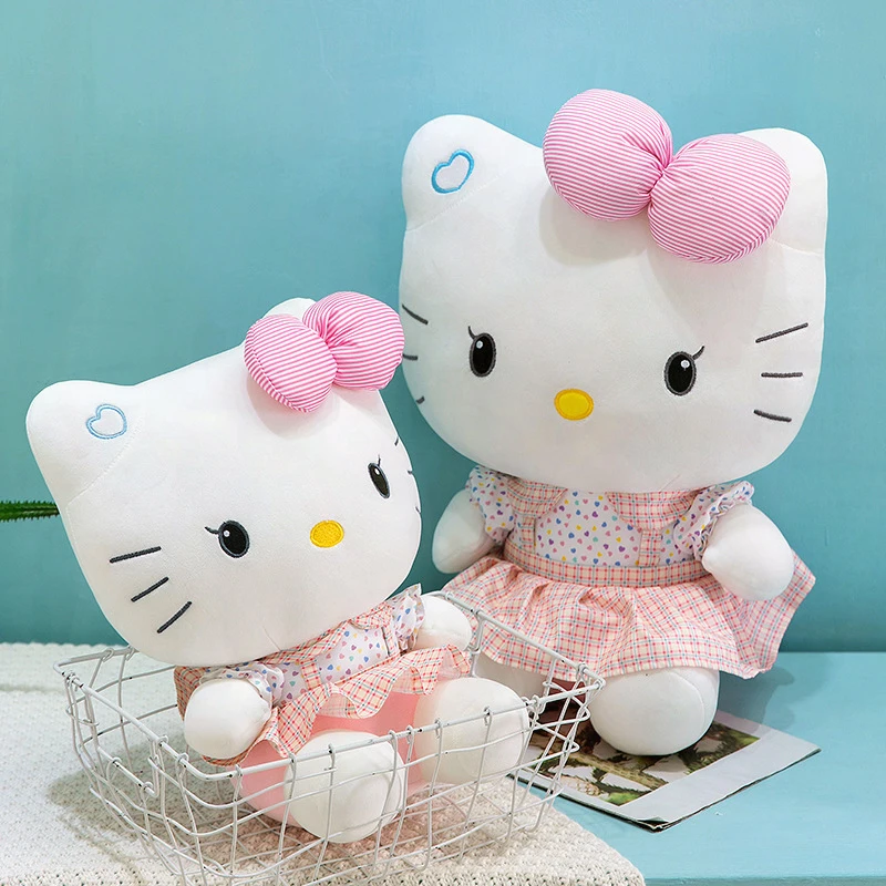 

Kawaii Sanrio Plush HelloKitty Stuffed Doll Cute Cuddly Toy for Kids Birthday Gift Soft Pillow Pal for Girls Bedtime Comfort