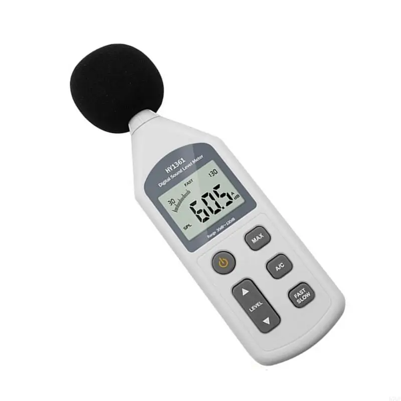 57QF مقياس مستوى الصوت الدقيق 30 130 ديسيبل اختبار مستوى الضوضاء مع سهولة قراءة شاشة LCD للمنزل ومكان العمل