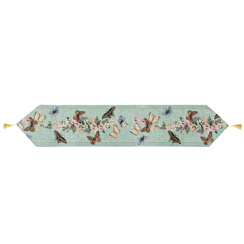 HOT SALE Breathable Polyester Table Runner,13X72 Inch Table Runners For Dining Table With Spring Summer Flowers,Farmhouse Dining