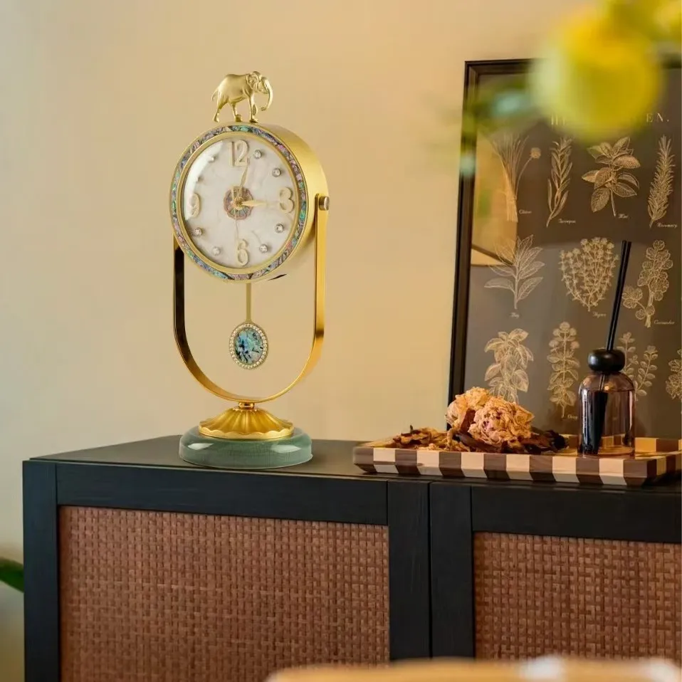 

Shell Clock Elephant Clock Hot Sale Colorful Wall Clock Mute and On-time Home Decoration