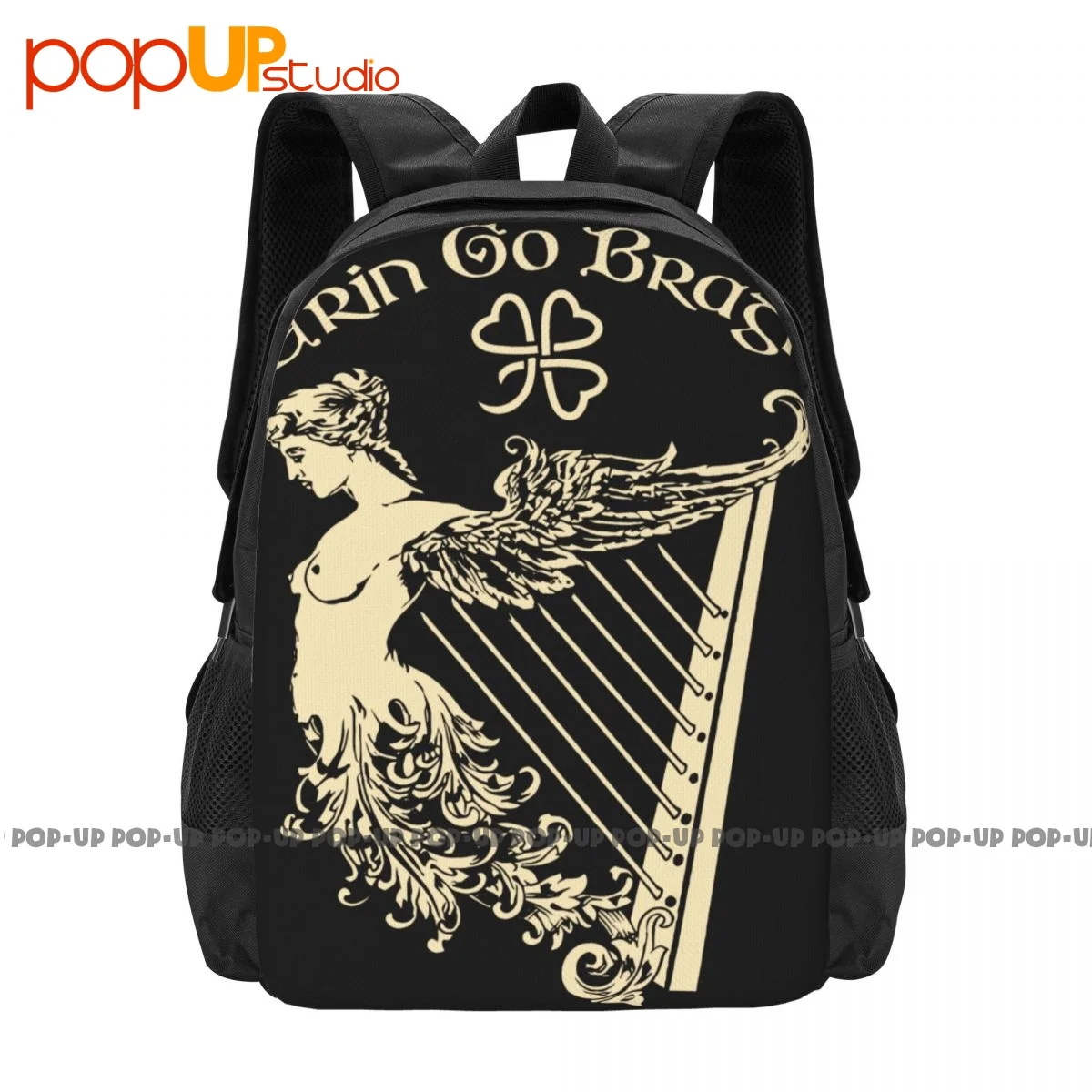 Erin Go Bragh Eire Irish Harp Ireland St. Patricks Day Backpack Large Capacity Softback Sports Bag