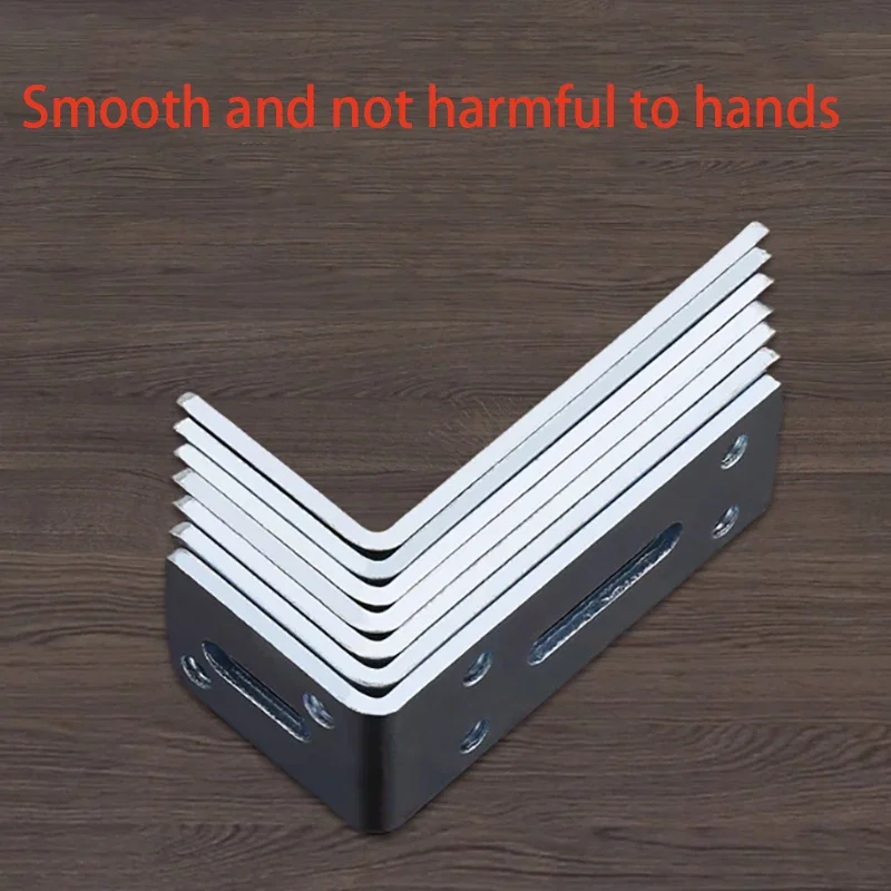 1/2/4Pcs Stainless Steel L-shaped Corner Code 90 Degree Right Angle Fixed Bracket Connector Furniture Bed Frame Cabinet Support