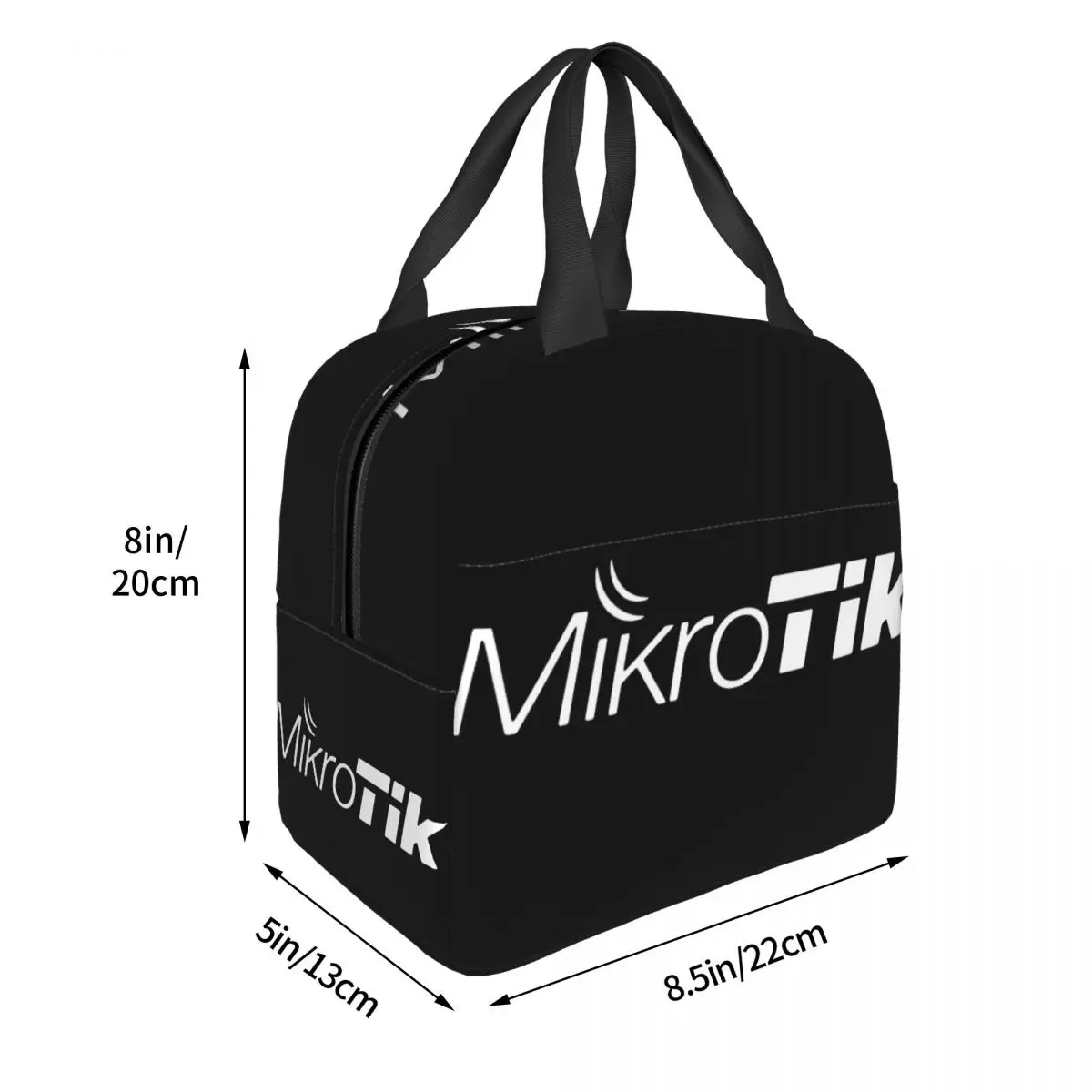 Mikrotik Logo Lunchtas Unisex Draagbare Koeler Geïsoleerde Lunchbox Food Bento Box