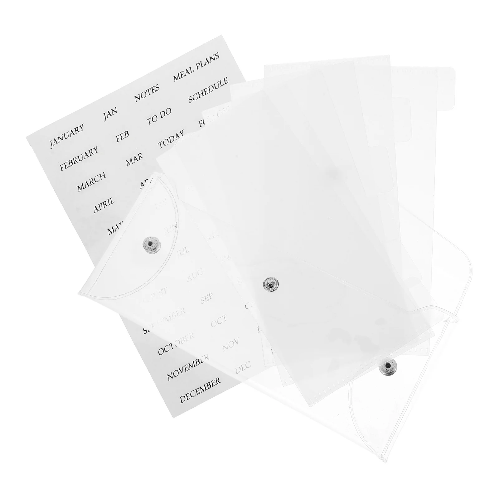 1 مجموعة دفتر الميزانية فواصل الموثق واضحة مع علامات التبويب جيب النقدية ل الموثق توفير المال المحفظة الحقائب لوازم الميزانية البلاستيكية