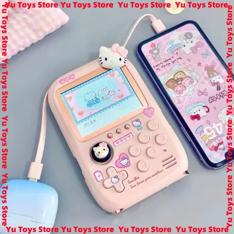 In Stock Kitty Mini Power Bank Portable Retro Handheld Game Console With Soft Light Color Screen Ideal Birthday Gift