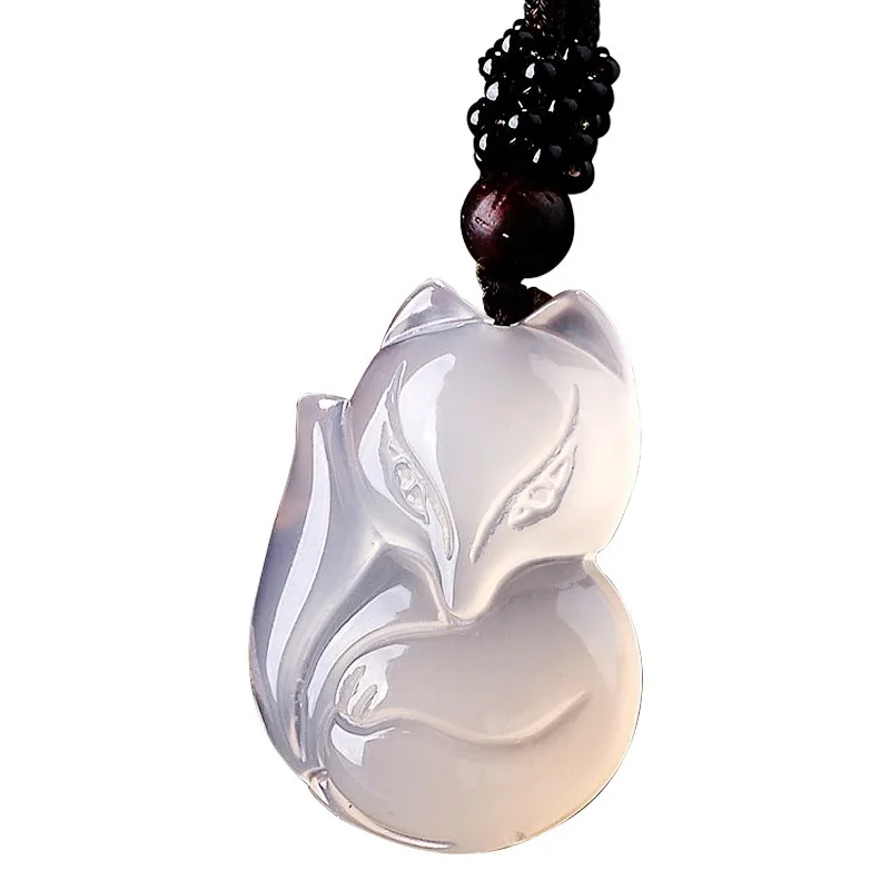 Fox Pendant Fine Agate Pendant Four Colors Optional for Women