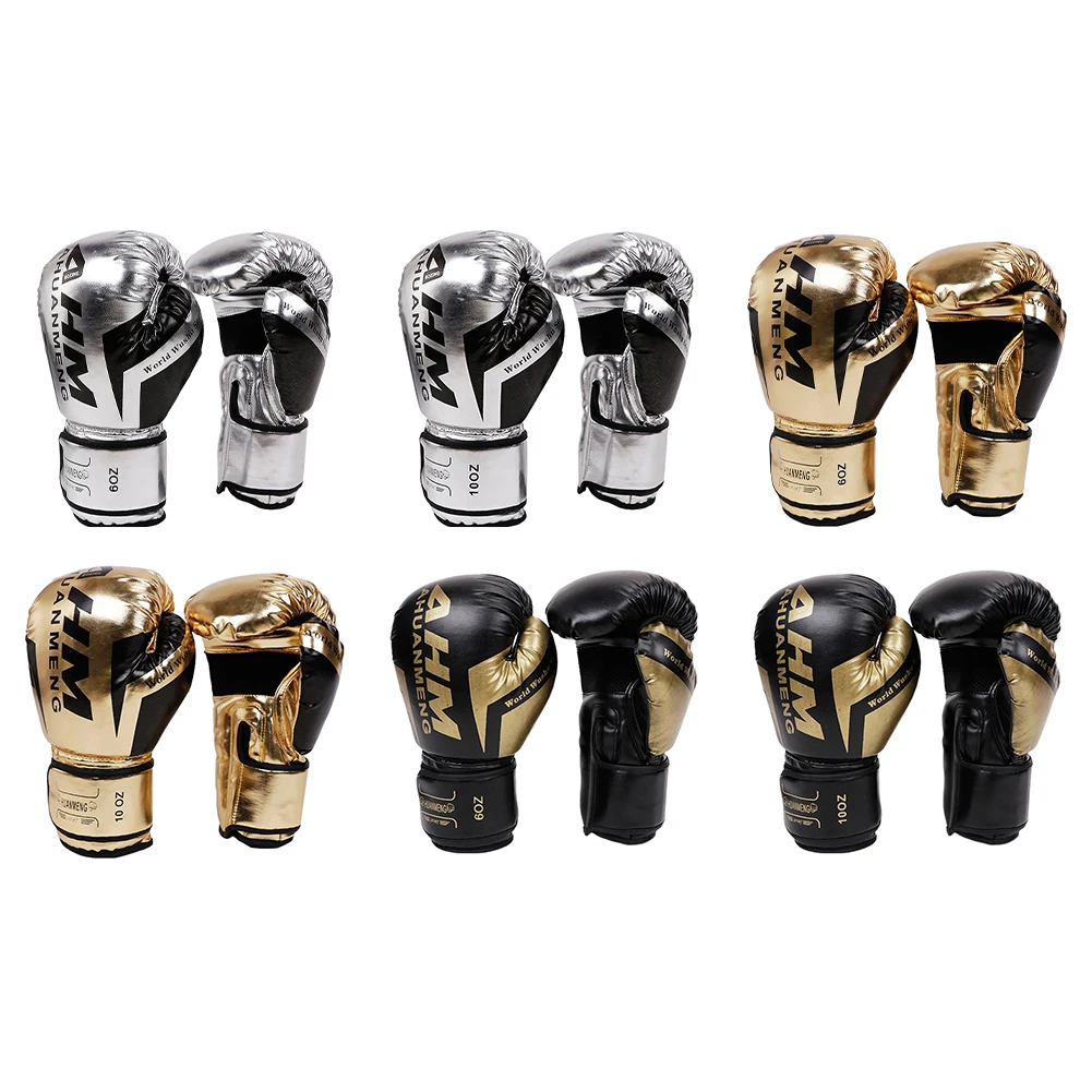 Boxing Training Mitts PU Leather Sponge Professional Boxing Gloves Breathable Muay Thai Sanda Gloves Adults Kids Sports Supplies