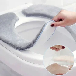 Bathroom Toilet Cushion Washable Soft Warmer Mat Cover Pad Cushion Cover Warm Toilet Seat Cover Bathroom Accessories Reusable