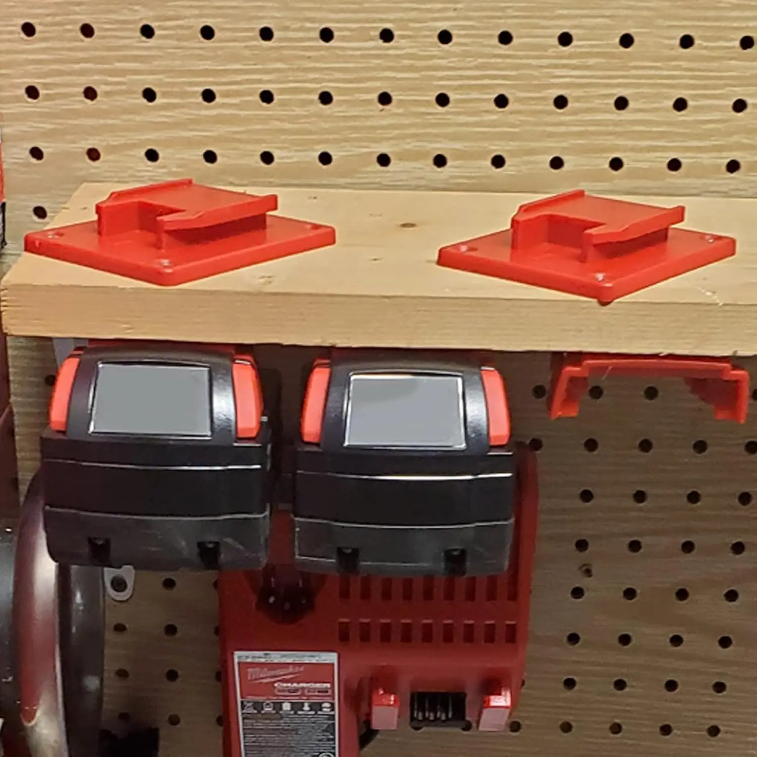 Imagem -06 - Suporte de Ferramentas de Bateria para Milwaukee M18 18v Suporte de Bateria para Montagem na Parede Ferramenta de Broca Vermelha Suporte m8 com Parafusos