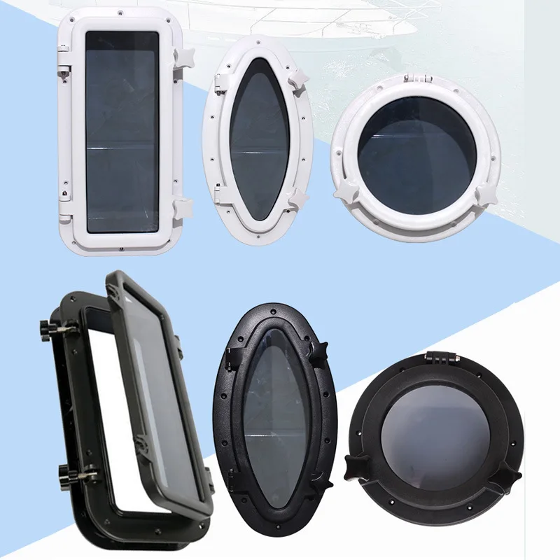 مصنع جديد بالجملة قارب يخت الألومنيوم الزجاج المقسى كوة ديكور كوة مقاومة للماء نافذة RV البحرية #1