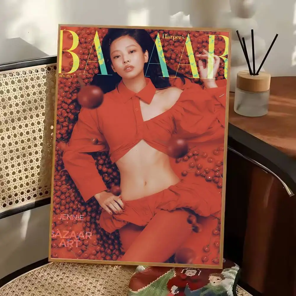 الكورية فتاة مجموعة Kpop جيني المشارك ورقة طباعة غرفة المعيشة المنزلي غرفة نوم مدخل بار مقهى الفن اللوحة الديكور #6