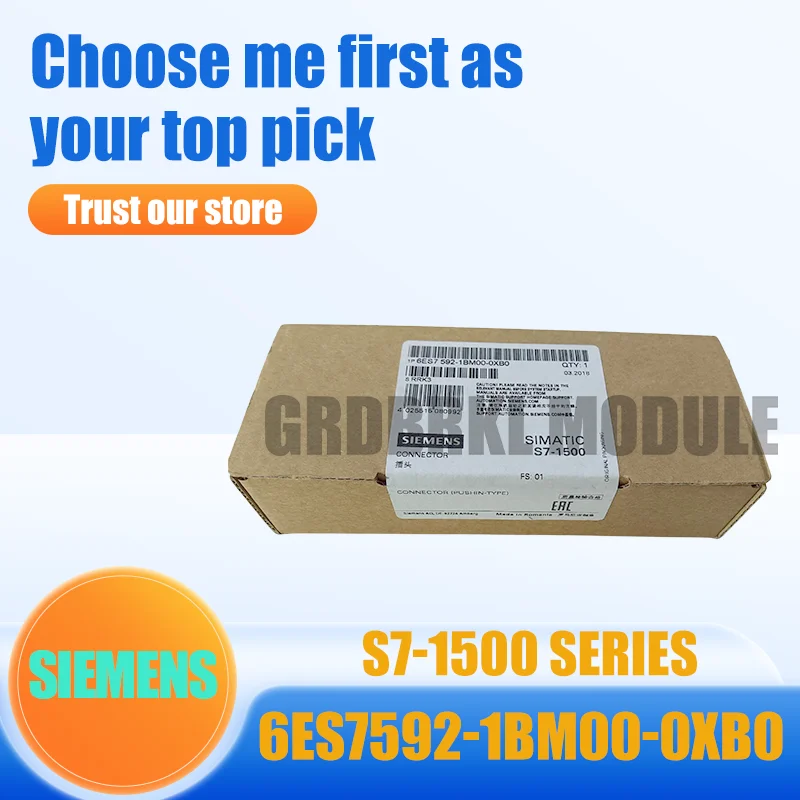 

Совершенно новый оригинальный передний разъем SIEMENS 6ES7592-1BM00-0XB0 6ES7 592-1BM00-0XB0 S7‑1500 с нажимным соединением