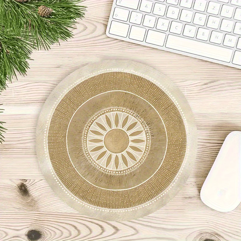 

The washable mouse pad in beige and white designs is perfect for high-quality desktop decoration in home offices