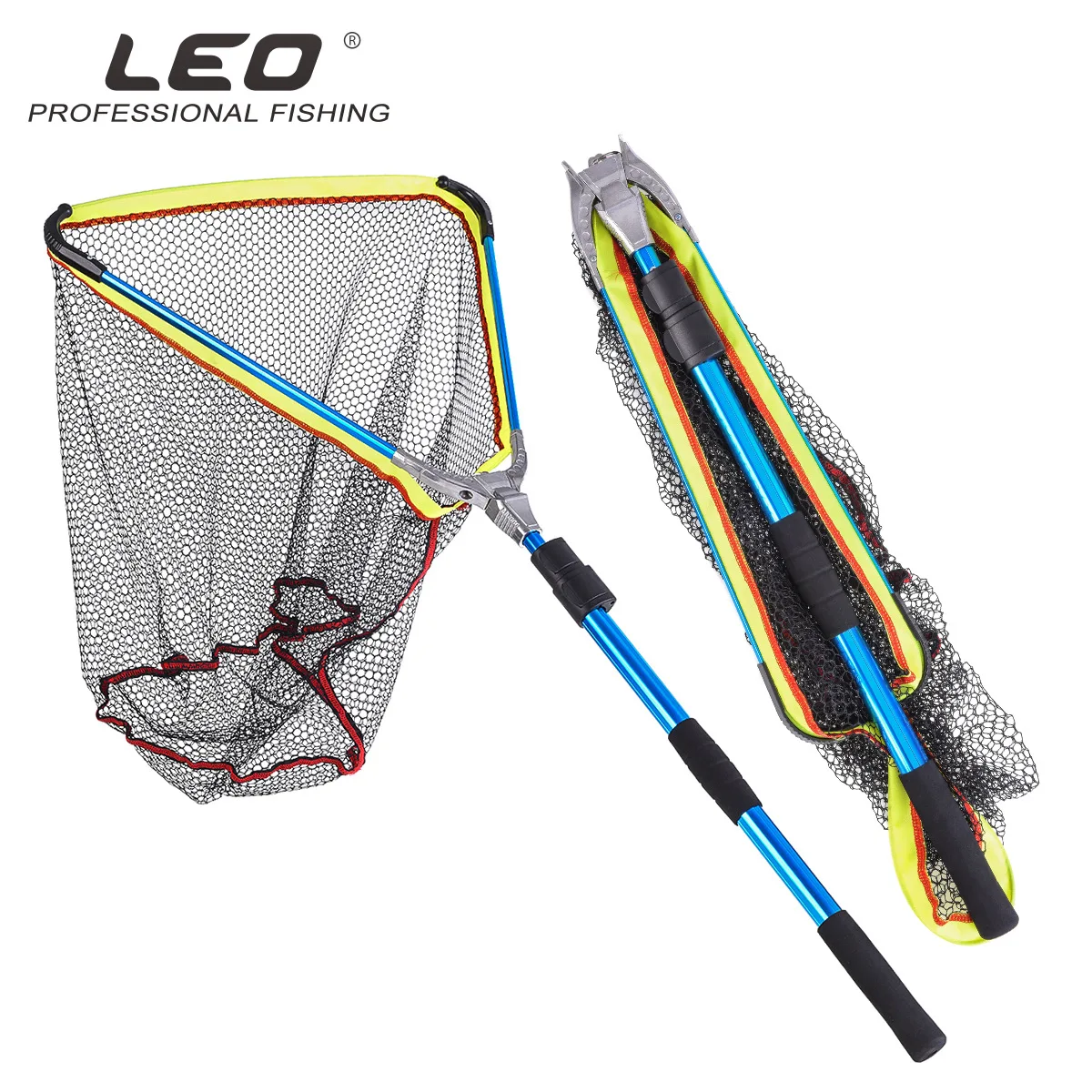 Retractable Fishing Net Telescoping Foldable Large Triangular Fishing Net Landing Net Pole Folding Landing Net For Fly Fishing