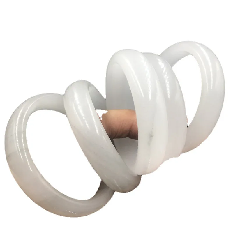 

Браслет из нефрита «Водяная пена», бело-серый, из Синьцзяна, Хэтиан, подарочный, нефритовая посуда