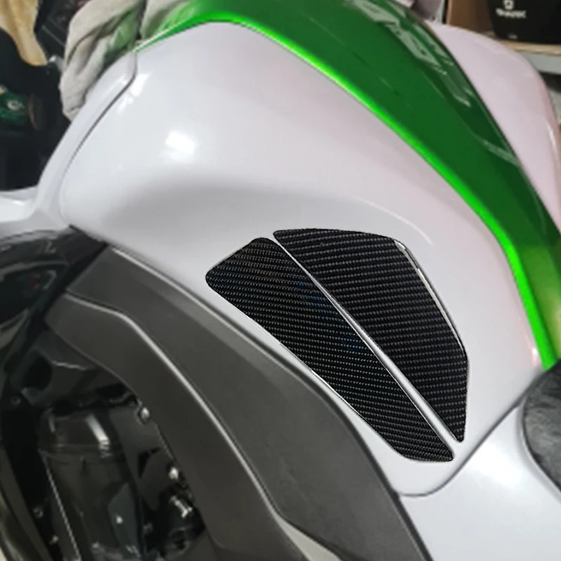 Carbon fiber motorcycle fuel tank anti slip sticker Decals side modification for HONDA Domina KAWASAKI BAJAJ Malaguti TVS ZONTES