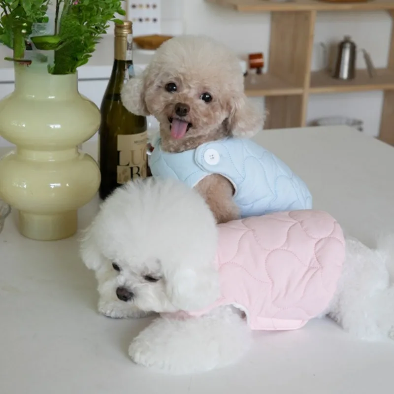 Warm Winter Dog Clothes Love Embroidered Coat Vest Short Pet Clothing Dog Costume Puppy Dog Christmas New Year Clothes Jackets