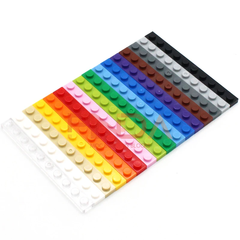 30pcs DIY Building Blocks Compatible 4477 1X10 Dots Thin Figures Bricks Educational Creative Size Assembles Particles Plate Buil