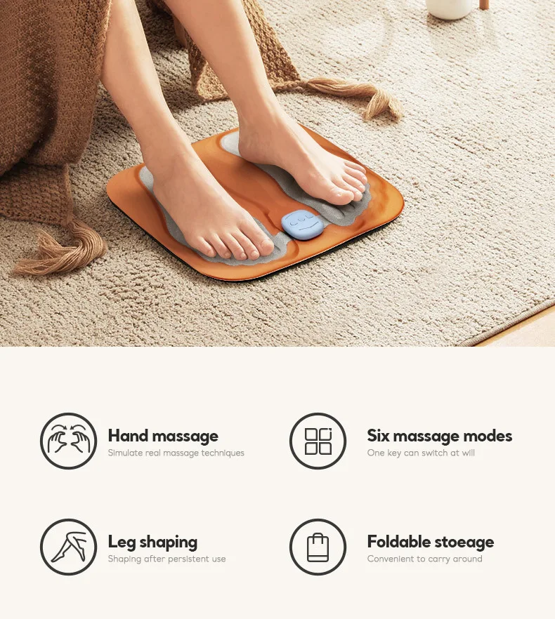 massage foot pad with micro-electric pulse and 15 levels of intensity adjustment to fit and relax your feet and reduce fatigue