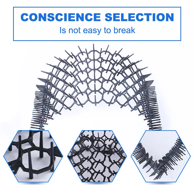 2Pcs Garden Prickle Strip Dig Stop Cat Repellent Deterrent Mat Spike Bird Repellent Thorn Spikes Net Fence Anti-Bird Device
