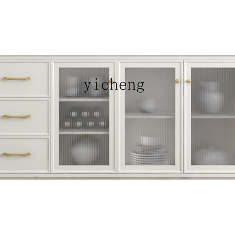 

ZC Sideboard Cabinet Solid Wood Modern Simple and Light Luxury Storage Cabinet Dining Room/Living Room Wall Home Storage Cabinet