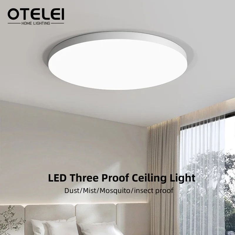 

Modern LED Ceiling Light Waterproof Dustproof Three Proof Light Kitchen Bedroom Bathroom Living Room Indoor Home Ceiling Lamp