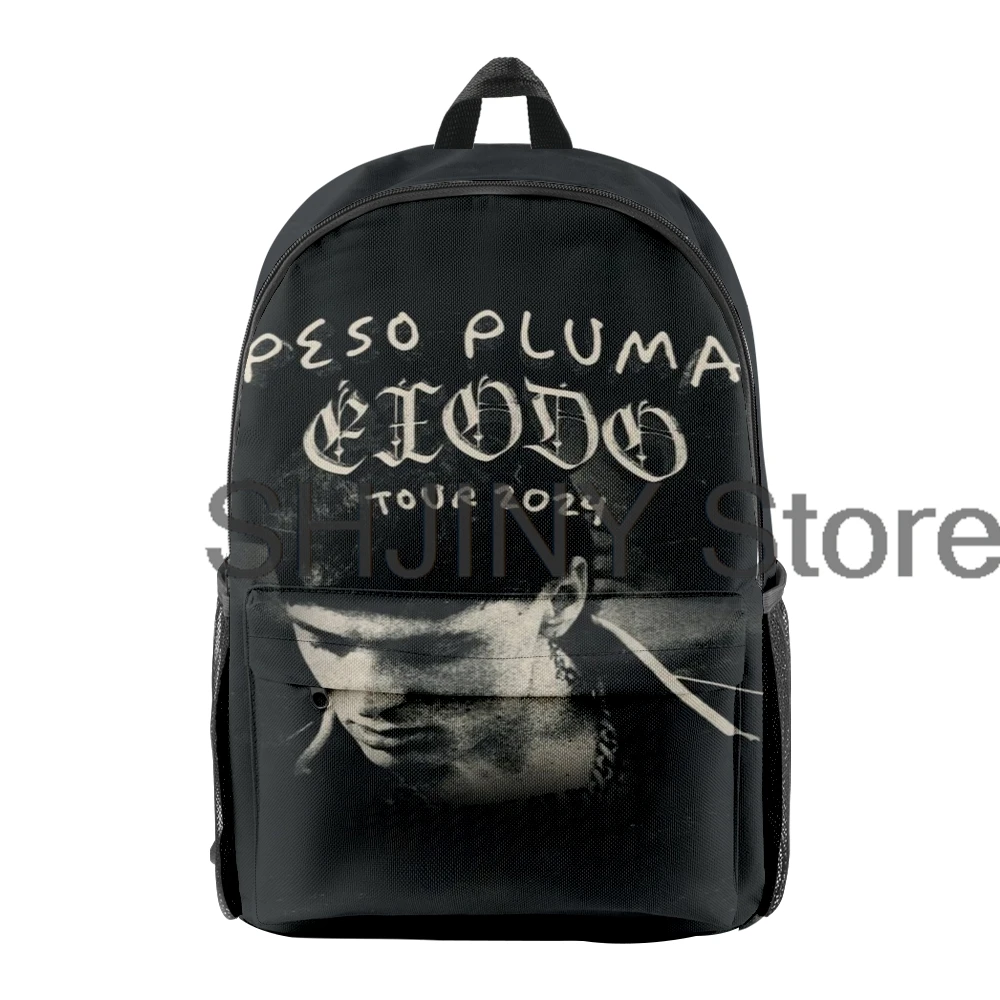 Peso Pluma Exodo Merch 배낭 남녀공용 캐주얼 데이팩 여행 가방, 2024 Exodo 투어 힙합 배낭