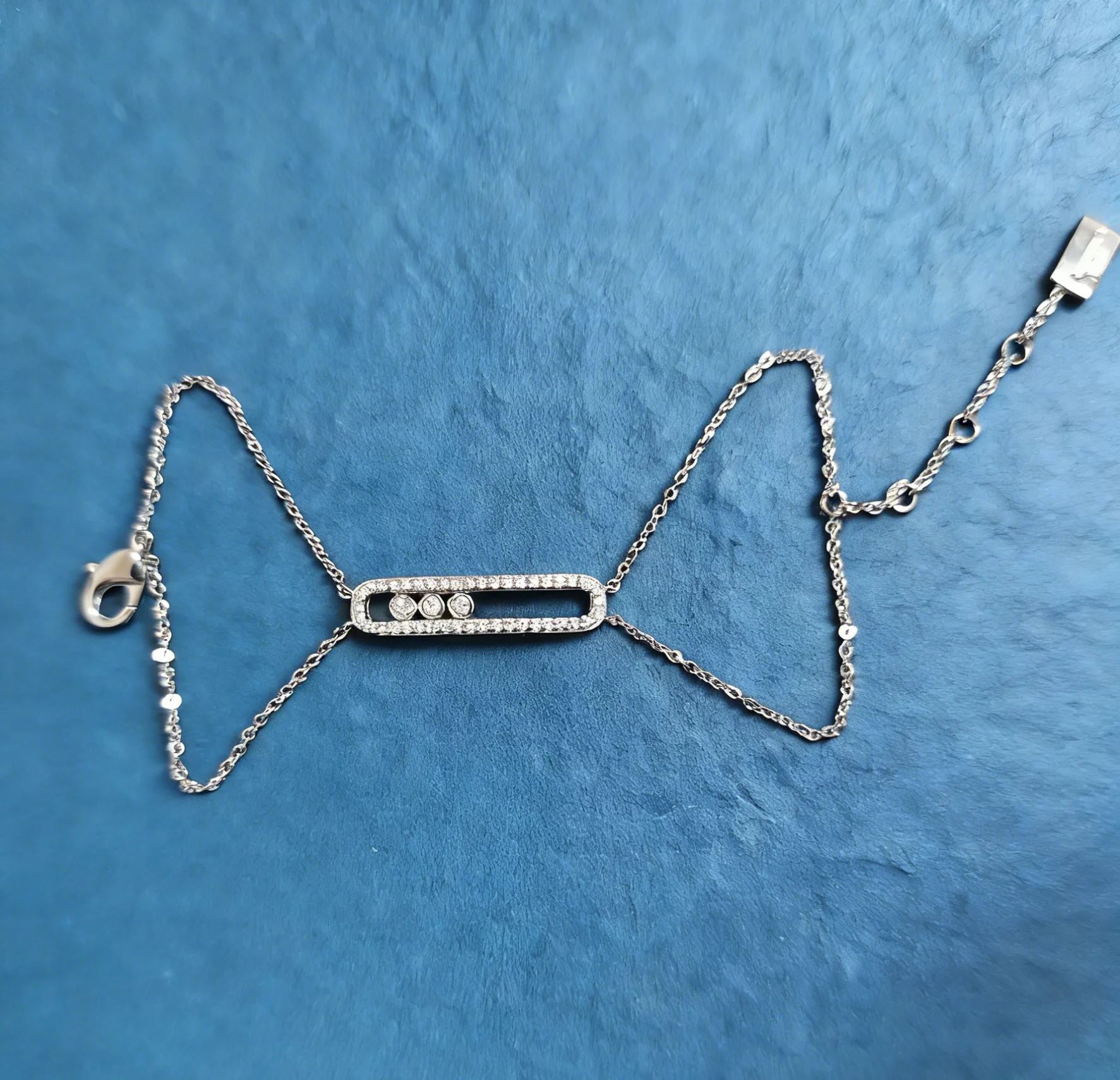 

Браслет из стерлингового серебра 925 пробы с тремя цирконами для женщин, идеальный подарок для подруги, любимой и жены