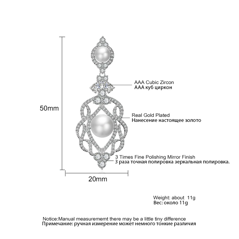 ZAKOL marka elegancka pusta geometryczna cyrkonia spadek zwisają kolczyk dla kobiet luksusowe błyszczące CZ Wedding Pary długie akcesoria do uszu — zdjęcie 6