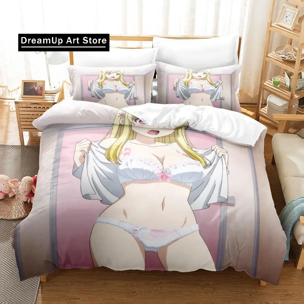 Yamada-kun and the Seven Witches Bedding Set Cartoon Anime three-piece set Adult Kid Bedroom Duvet cover Sets 3D Kawaii Girls