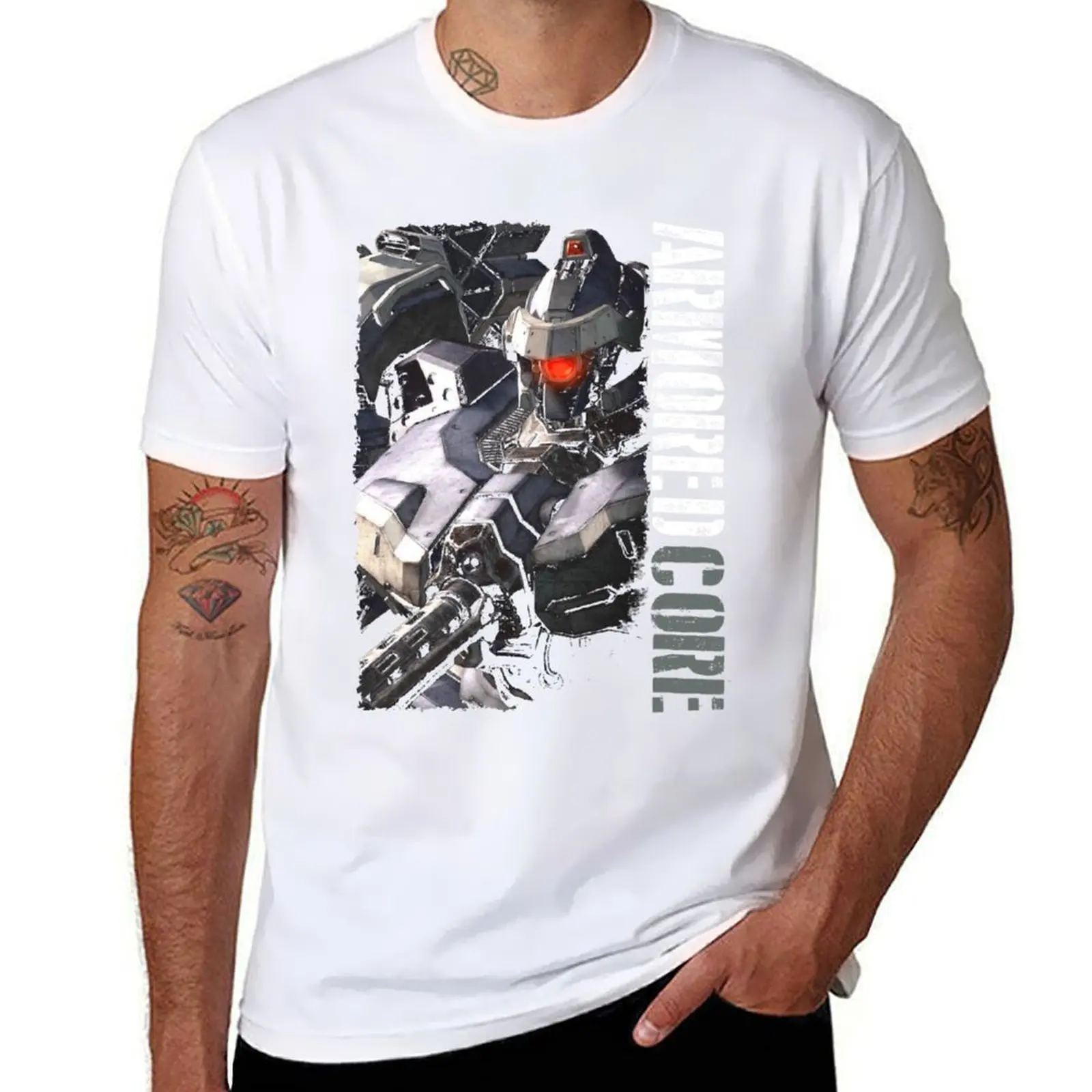

ARMORED CORE T-Shirt man t shirt graphic black cotton t-shirt plain for man package T-Shirt