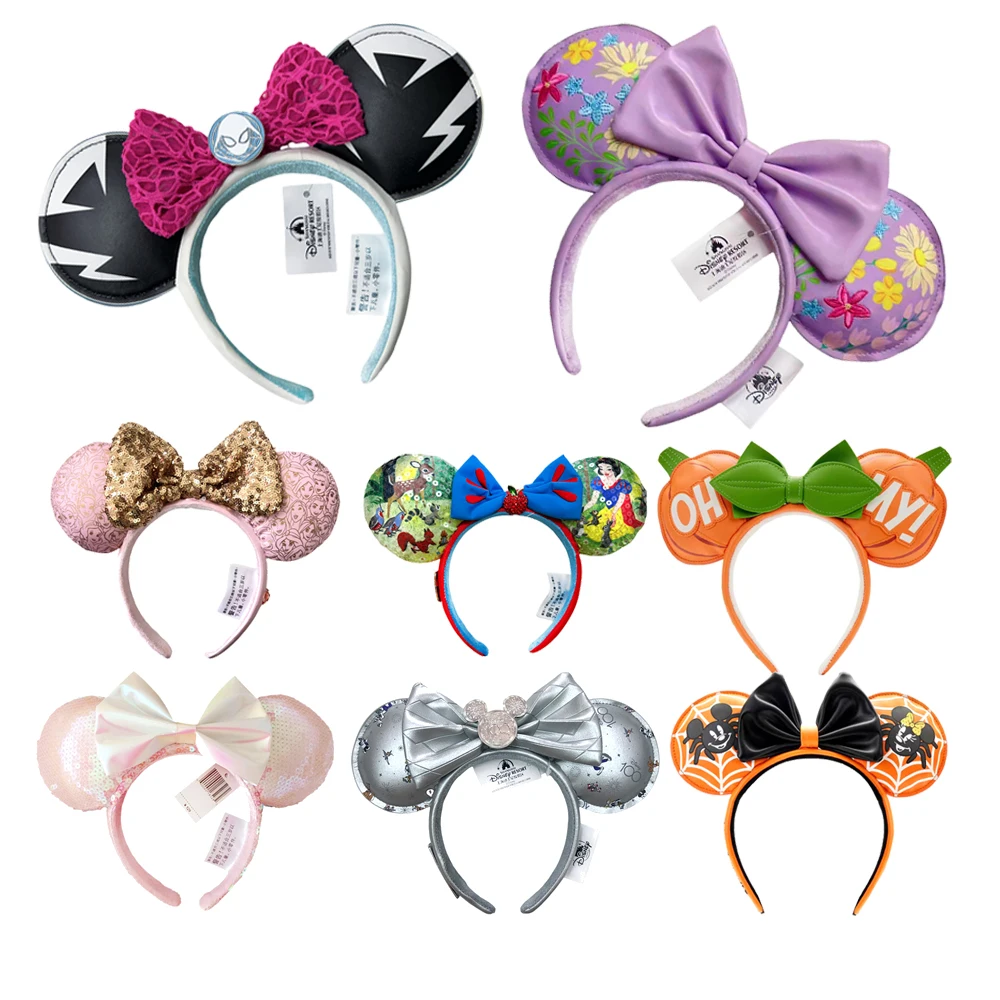 2024 Disney Minnie Mouse kafa kabus önce Oh benim cadılar bayramı LED Hairband Cosplay festivali parti yetişkin/çocuk saç aksesuarı