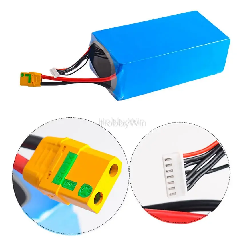 

22.2V 6S 22000mAh 25C LiPO Battery XT90S plug size 197x93x67mm for Plant Protection Drone