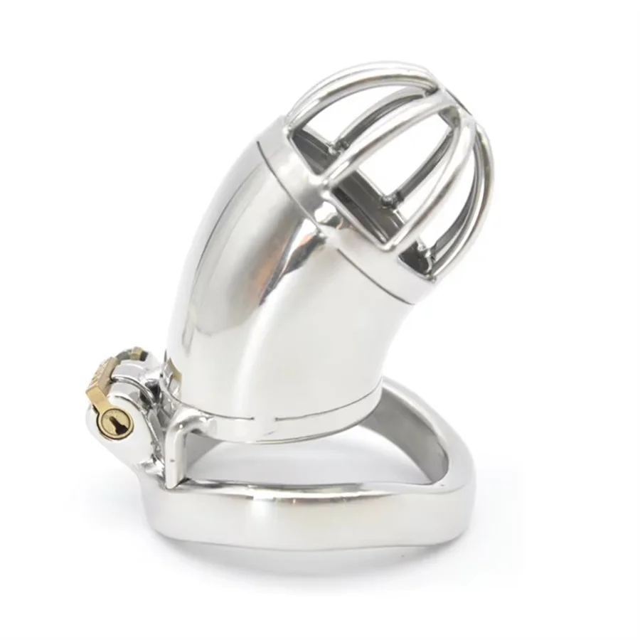 Dispositivo de Castidad masculina de acero inoxidable con sonidos de catéter uretral, anillo antiderramiento, jaula para pene, anillo para pene, Juguetes sexuales para hombres