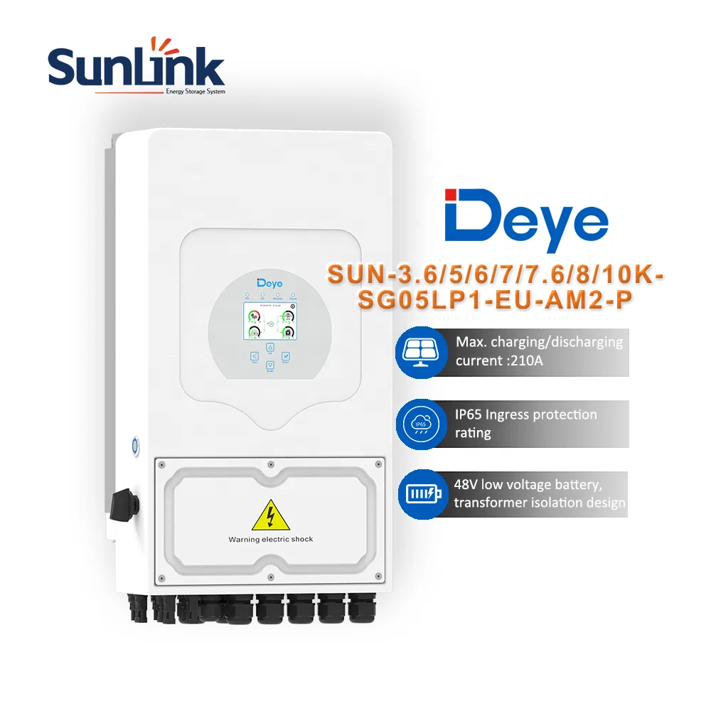 

SUN-6K-SG05LP1-EU-AM2-P Hybrid MPPT 6000W Solar Inverter 48V DC 220/230V AC For Home Energy System