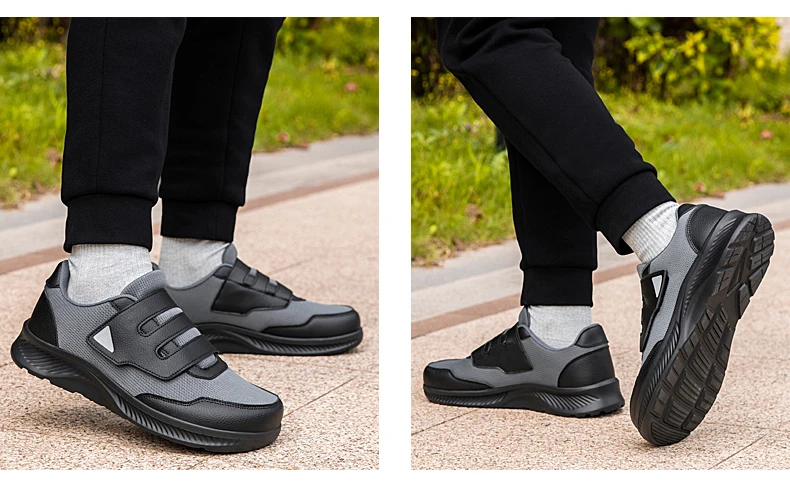 Herrenschuhe für breite Füße, geschwollene Füße, bequeme Freizeitschuhe, Daumen-Eversion-Verstellung, weiche, bequeme Mesh-Sneaker für Herren – Detail 4