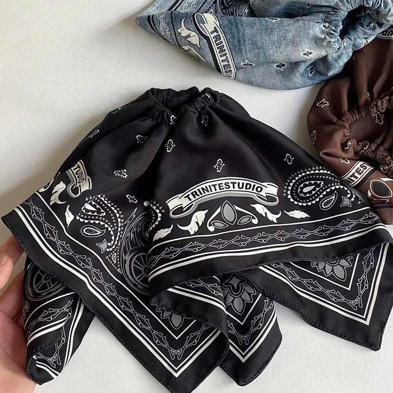 1PC Retro Bandana Print Extra-Large Scrunchie - A Unique, Stylish & Niche Hair Accessory for Tying Hair - view 5