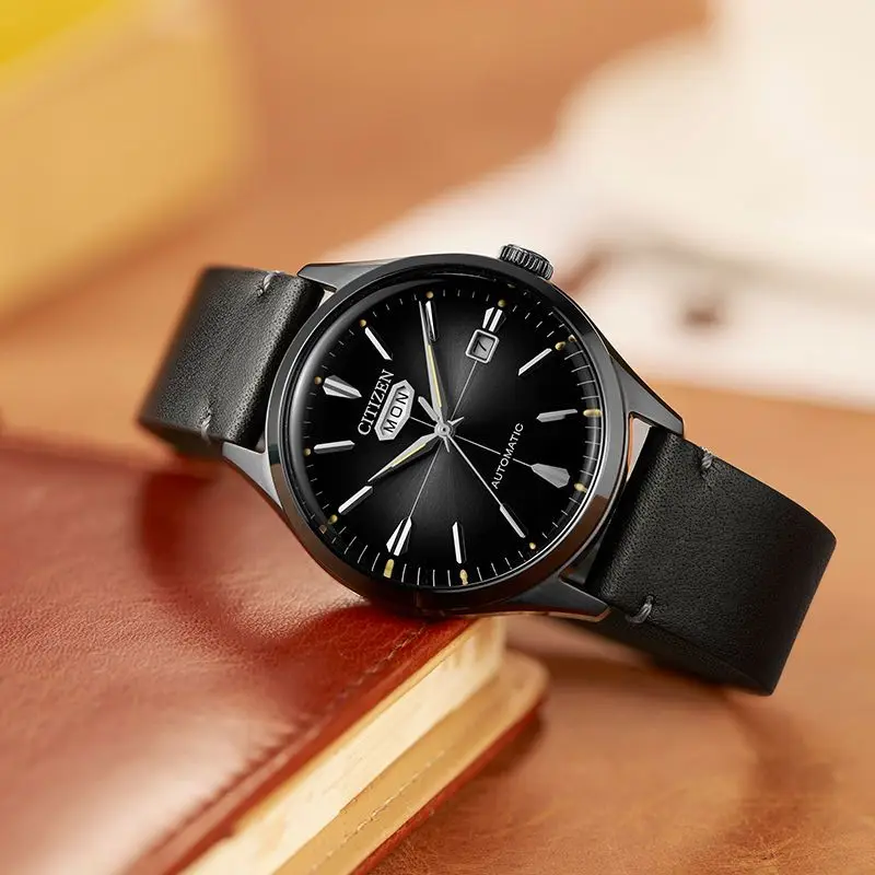CITIZEN NH8395-00EB, reloj automático para hombre de la marca japonesa, con movimiento Cal.8200, 40 mm, esfera negra, diseño clásico, cristal, reloj de pulsera.