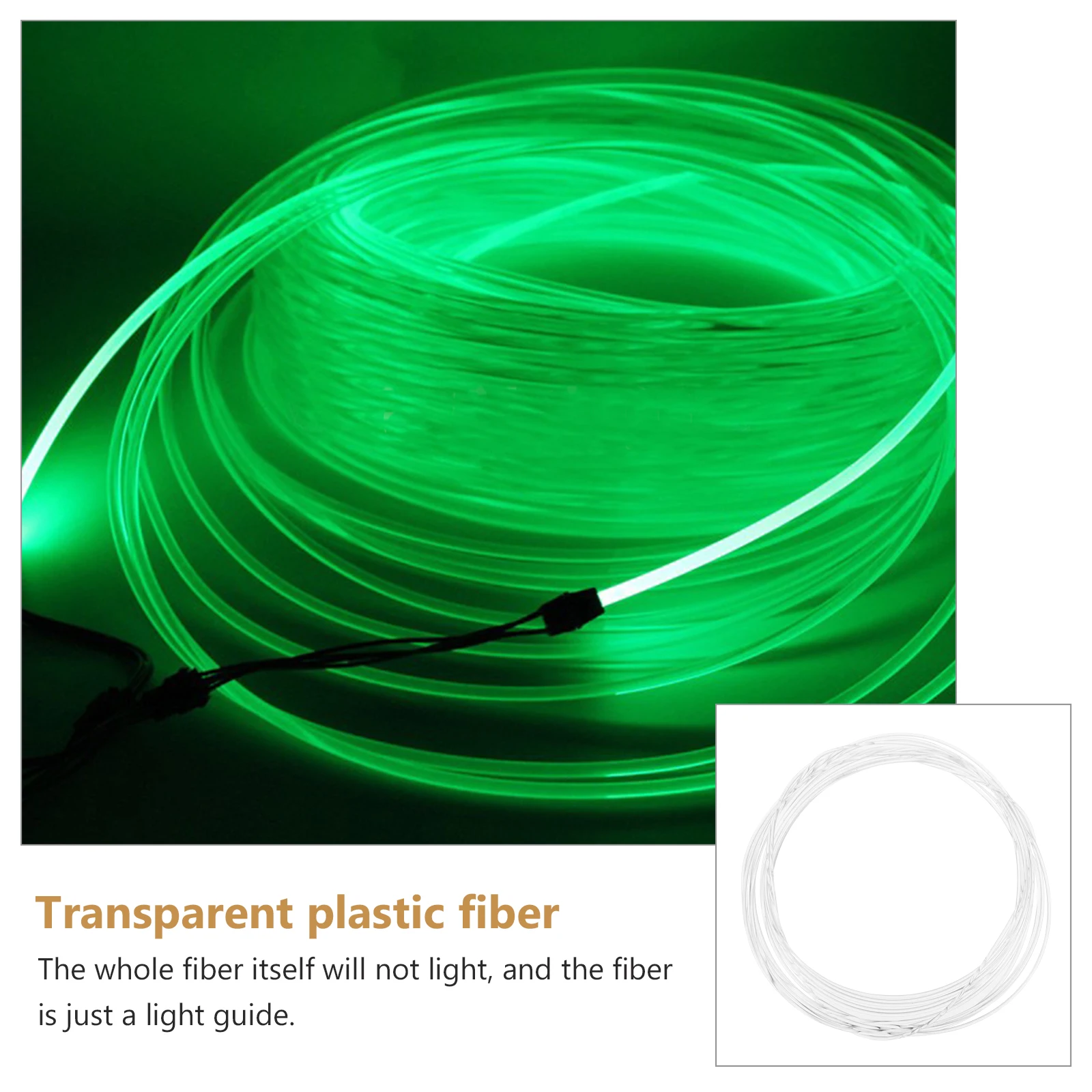 

Luminous Fiber Light up Optic Cable Transparent Optical Cables Internet for Star Lights Child