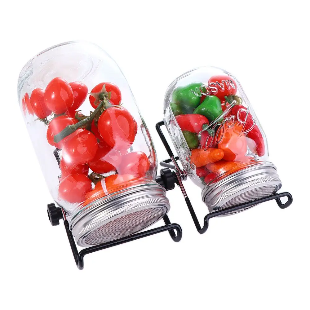 Healthy Stainless Steel with Stand Wide Mouth Sprouter Germination Cover Sprouting Jar Kit Mason Jars