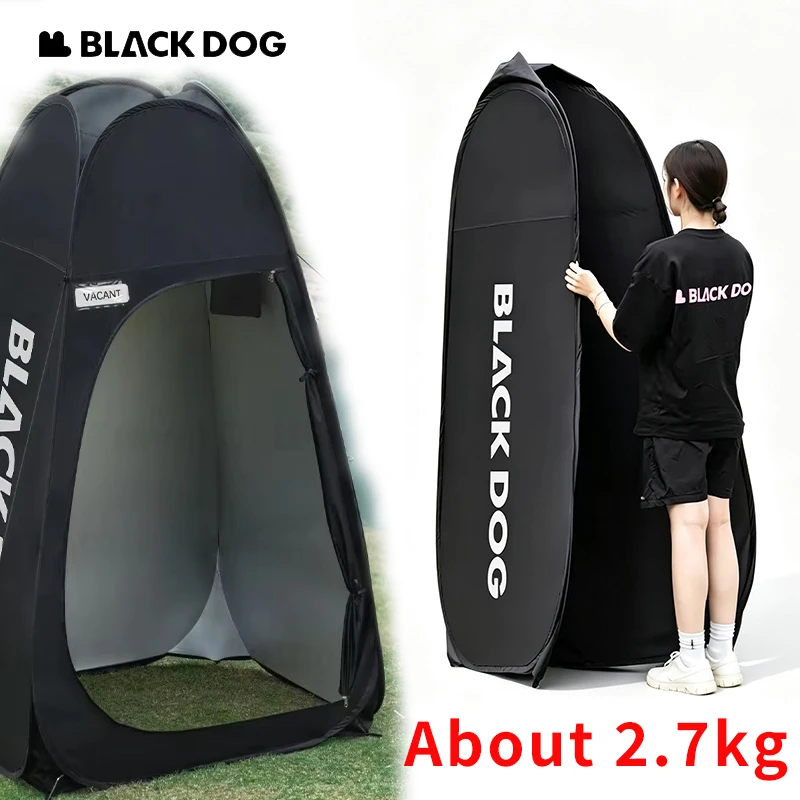 Naturehike BLACKDOG Foldable Portable Clothing tent  Mesh Breathable About 2.7Kg All Black Non Transparent Waterproof Material