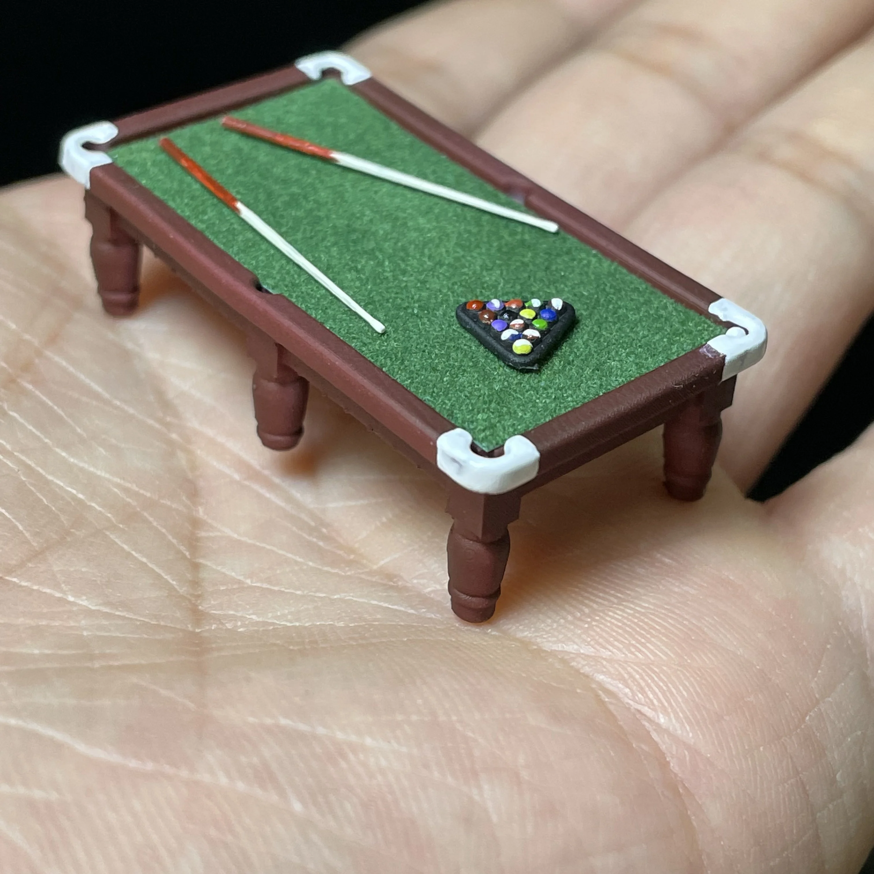 1:64  Garage Scene Pool Table Model Diorama