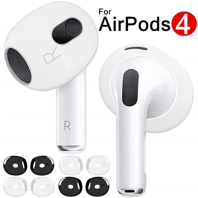 3/1Pairs Silicone Soft Ear Tips Anti Slip Anti Scratch Ear Cover for Apple AirPods 4 Earbuds Replacement Eartips for AirPods4