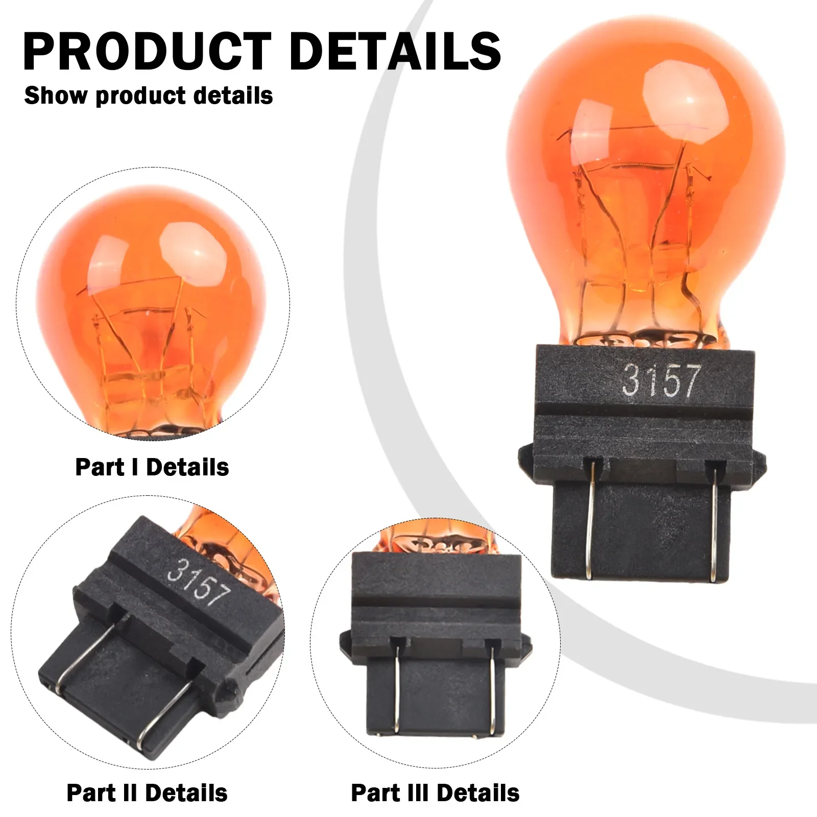 10 Stuks 3157 Achterste Signaal Rem Lampen Helder & Amber Auto Externe Richtingaanwijzer Lampjes Lamp Signaal Lamp