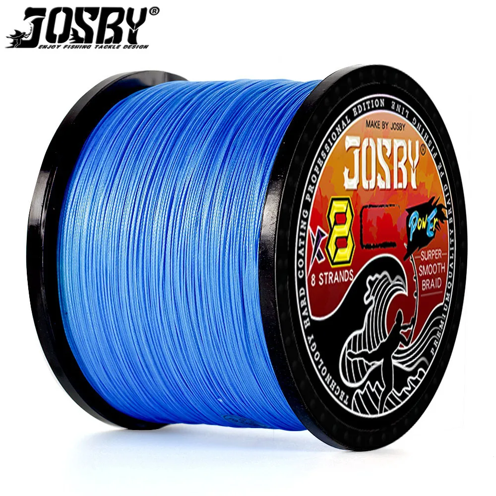 JOSBY 8 Stränge Geflochtene Karpfen Angelschnur Japan Multifilament PE Draht Super Starke Langlebige Fisch Ausrüstung 300 M 500 M 1000 M 100 M