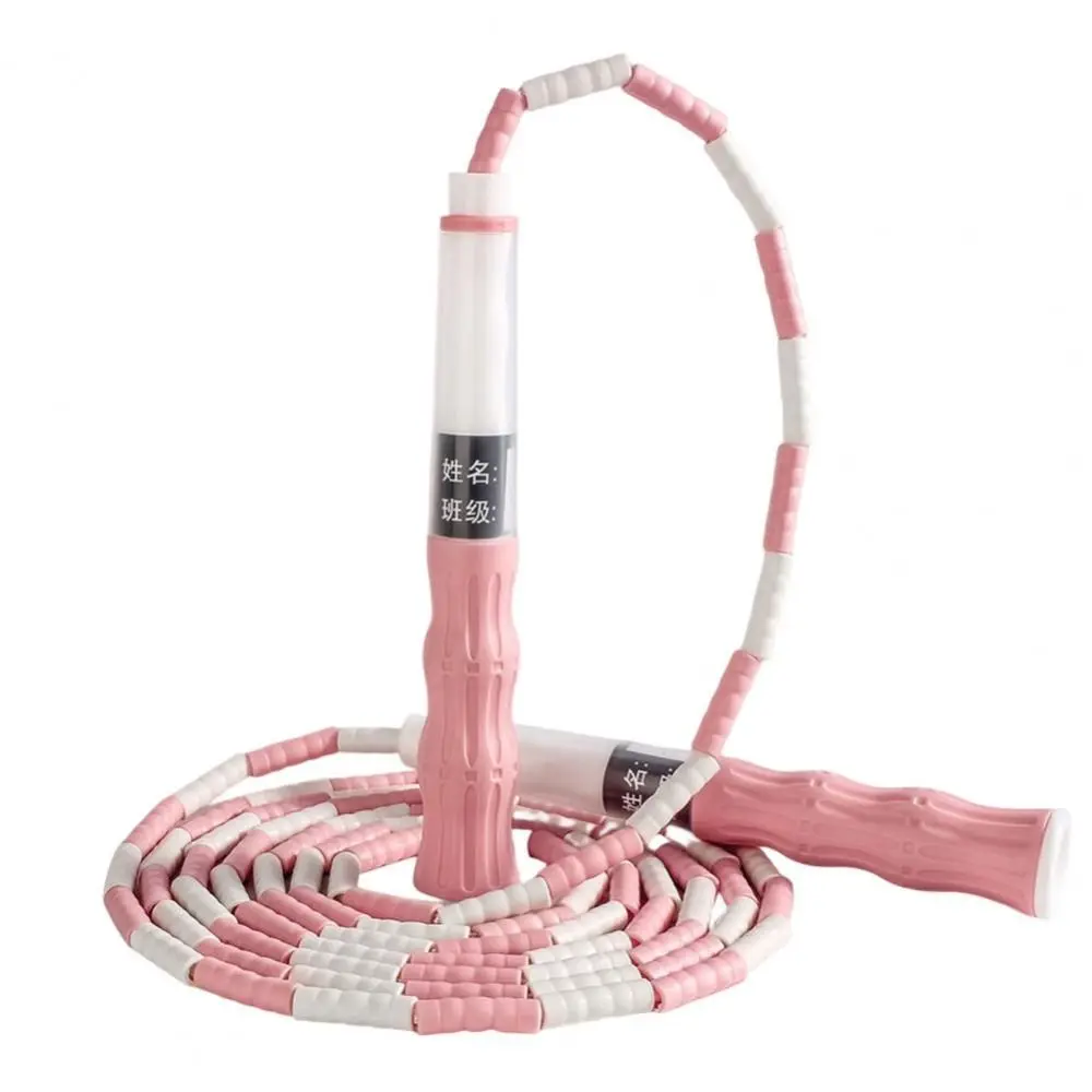 2.5 M Segmented Fitness Jump Rope Adjustable Length Signable Soft Bead Skipping Rope Soft Bead Durable Lose Weight