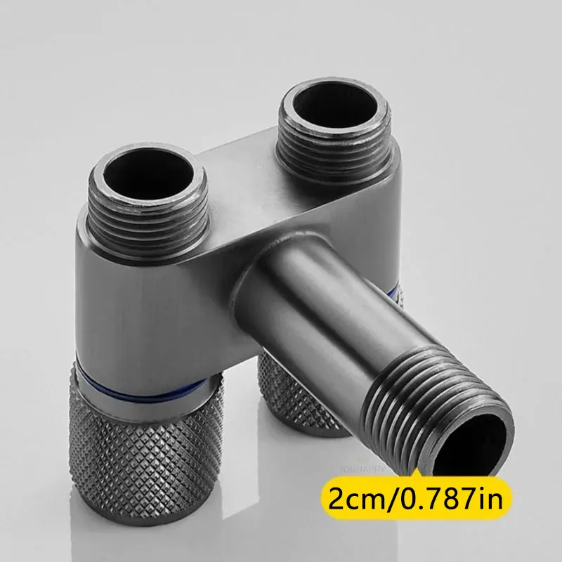 الحائط غسالة صنبور صمام G1/2 صنبور المرحاض مثلث صمام التحكم المزدوج مفتاح دوار صمام مخرج المياه الباردة