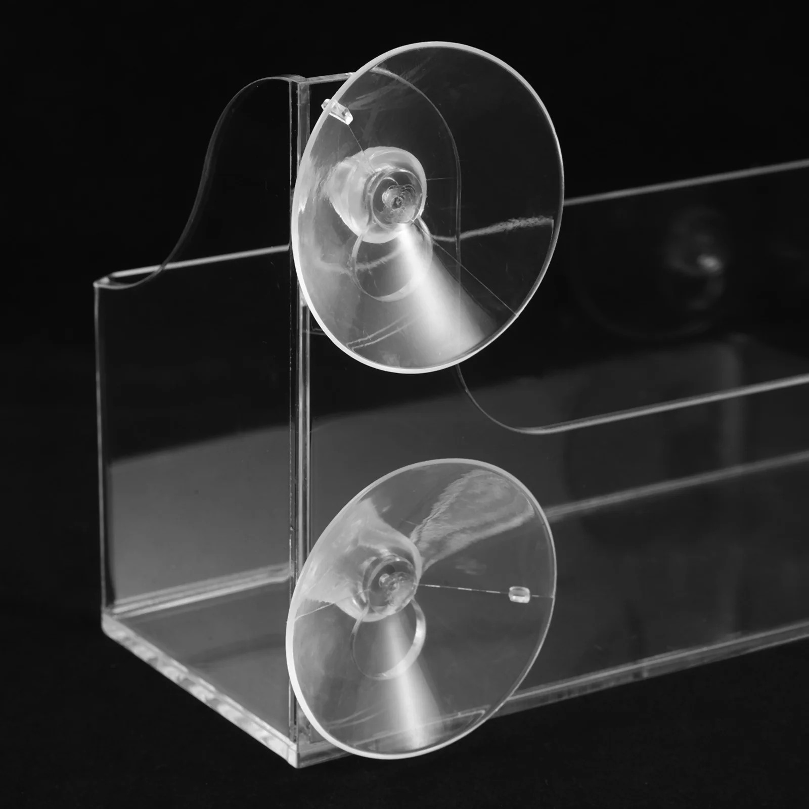 

1pc Beverage Rack Transparent Suction Type Kitchen Storage Shelf For Refrigerator Organizer Plastic Drinks Holder No Punch