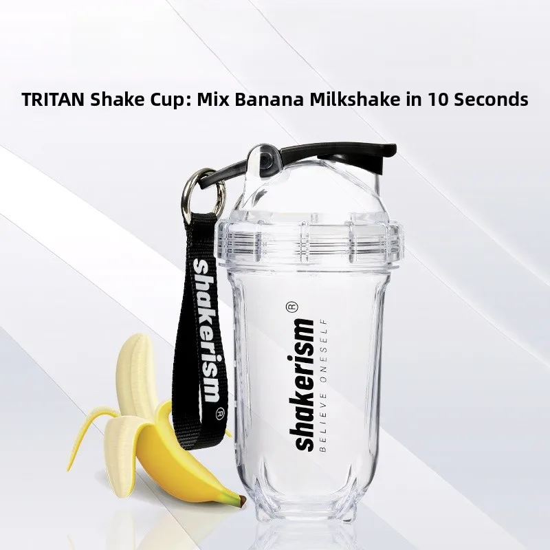 

Akerism Портативная спортивная чашка для воды Fitn Banana Milkake Protein ake Poer Mixing Ball Cup American Sle Пластиковая чашка