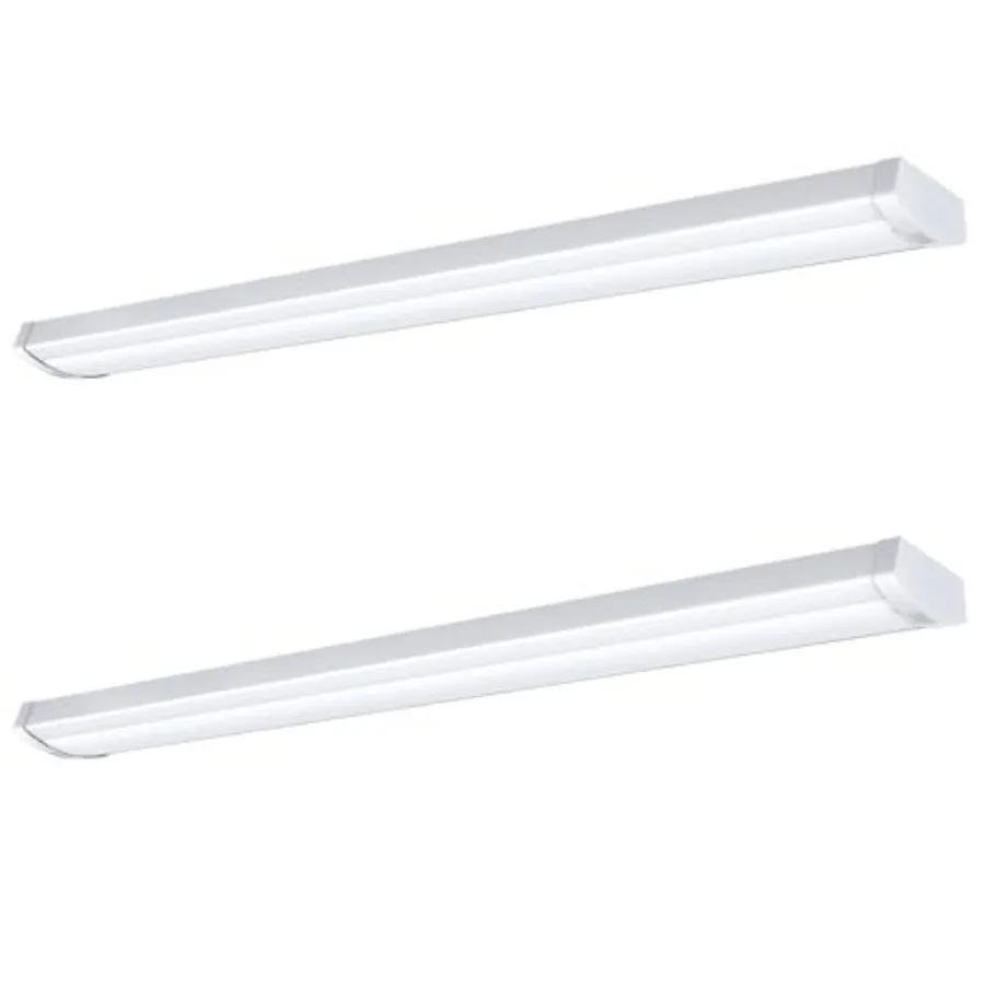

4Feet LED Wraparound Light 60W/50W/40W Selectable LED Light 6600LM 5000K Daylight Linkable Hardwired Linear Ceiling Fixture for